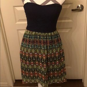 Multi-Colored Print Dress